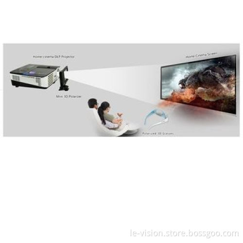 Mini Passive 3D Polarizer for Home Theater, Conference, Education